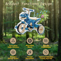 Xuanlur Kids Ride on Dinosaur Tricycle, Toddlers Kid Trike with Wide Flash Wheels, Anti Slip Pedals, Rear Basket, Music & LED Lights, Toddler Bike
